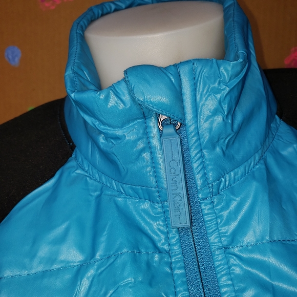 CALVIN KLEIN PERFORMANCE DUCK DOWN JACKET BLUE / BLACK SIZE MEDIUM - Picture 4 of 12